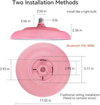 Pink Waterproof LED Ceiling Light Fixture, Music Ceiling Lamp, - Image 7