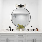 Globe Electric 2-Light Vanity Light, Matte Black, Hexagonal Bar, Minimalist - Image 3