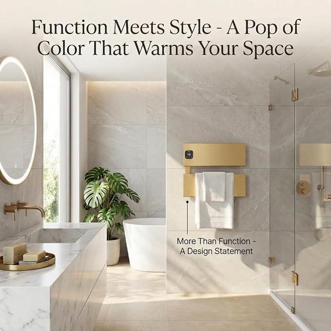 Electric Towel Warmer, Heated Towel Rack - Image 2