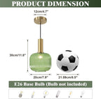 KCO Lighting Vintage Green Glass Pendant Light Kitchen Island Lighting - Image 2
