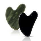 Gua Sha Facial Tools 2 Pack, Natural Jade Guasha Tool by FUIYOOCEN