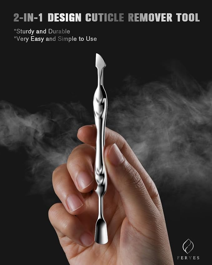 FERYES Elegant Dual-Purpose Cuticle Pusher & Gel Nail Polish Remover - Image 2