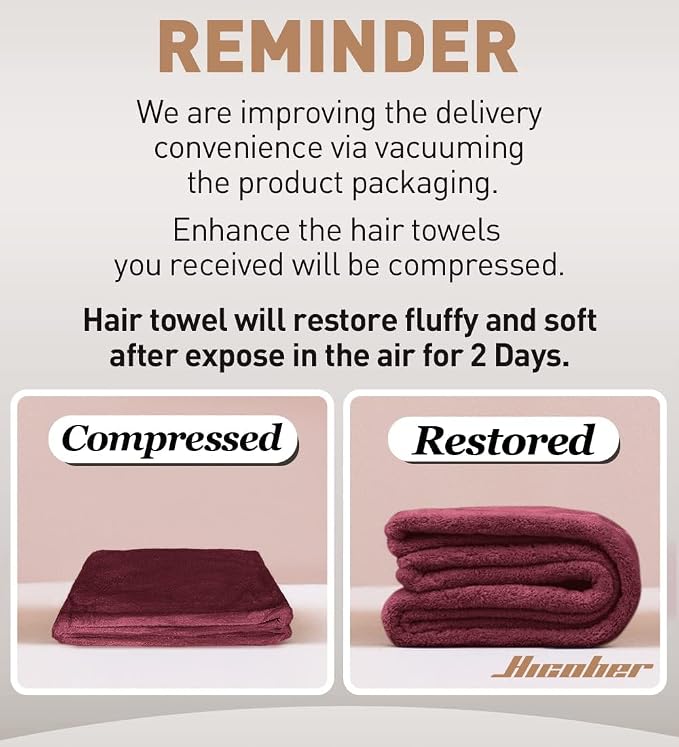 Hicober Microfiber Hair Towel, Hair Turbans - Image 8