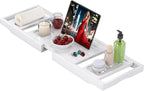 Bathtub Tray Caddy, Premium Bamboo Expandable Bath Tub Trays Table, Foldable by Unknown