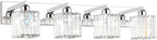 Aipsun Bathroom Light Fixtures Crystal Modern Vanity Lighting Fixtures 4 Light by Aipsun