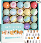 Bath Bombs for Kids with Surprise Inside for Girls Boys Toddlers, 20 Pack by Kottke