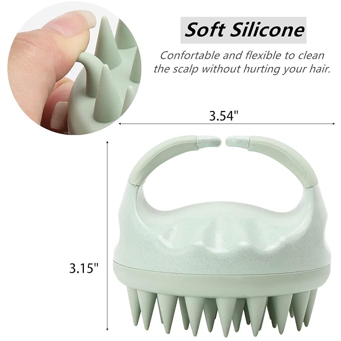 Hair Scalp Massager Shampoo Brush Silicone Scalp Scrubber Head Scrubber - Image 2