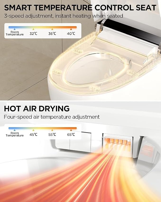 TDH Luxury Smart Toilet, Heated Seat - Image 8