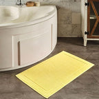 Hawmam Linen Yellow Bath Mats, 21 x 34 inches, Banded Design, Highly Absorbent - Image 5