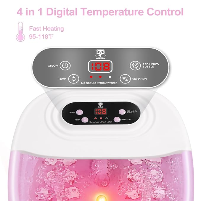 Foot Spa Bath Massager with Heat Bubbles and Vibration Massage and Jets - Image 2