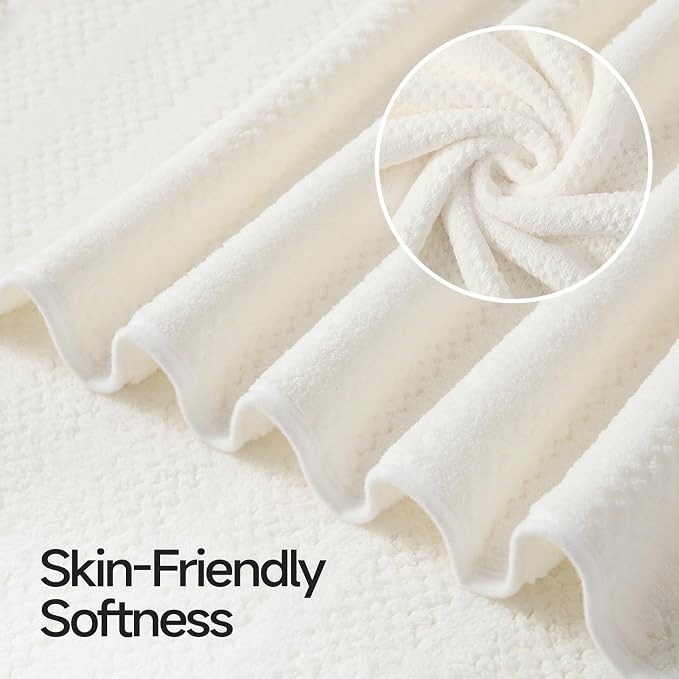 ecolook 4 Pack Microfiber Bath Towels, 31 x 63 inches Extra Large Bath Towel Set - Image 6