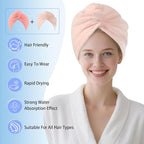 Microfiber Hair Drying Towel Wrap - Image 2