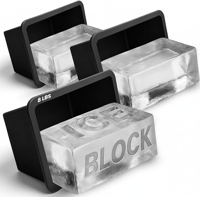 Extra Large Ice Block Mold – 8 lbs Silicone Ice Brick Maker by Unknown