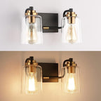 SOLFART Vintage Bathroom Vanity Light Black Bathroom Light fixtures Over Mirror - Image 5