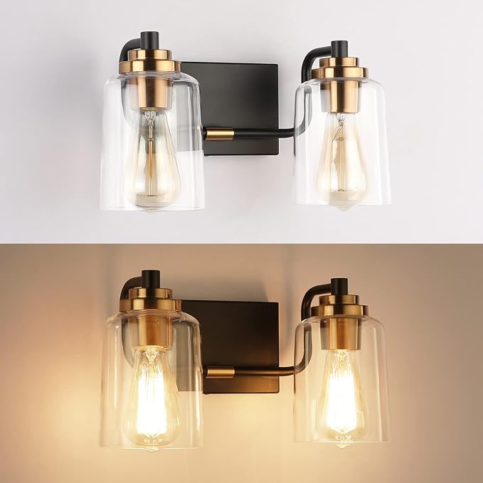 SOLFART Vintage Bathroom Vanity Light Black Bathroom Light fixtures Over Mirror - Image 5