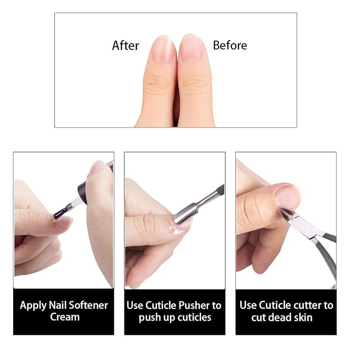 Ejiubas Cuticle Trimmer with Cuticle Pusher Cuticle Nipper Professional Grade - Image 6