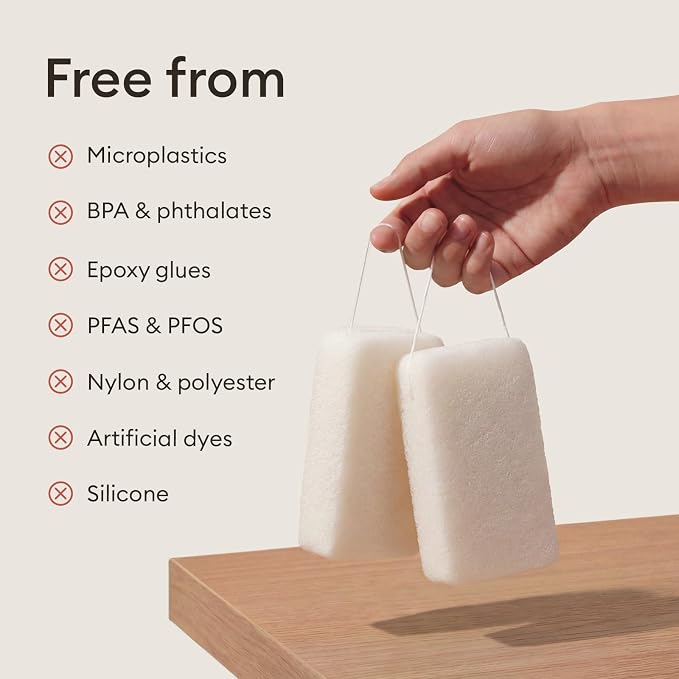 Vove Organic Konjac Body Sponges 2-Pack - Image 4