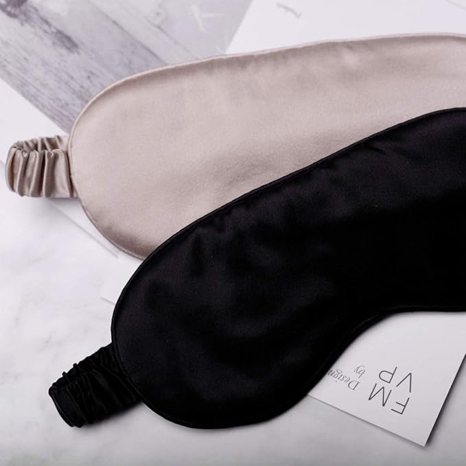 Silk Sleep Mask Light Blocking Luxury 100% Mulberry 19mm Silk Eye Mask Eye - Image 5
