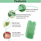 Gua Sha Facial Tool Natural Jade Stone Massage Board Tools - Image 2