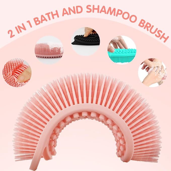 3 Pack Silicone Body Scrubber, Silicone Loofah Exfoliating Soft Body Scrubber - Image 5