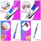 QURIPE 7pcs Manicure Set, Nail Clippers Kit, Stainless Steel Manicure Kit - Image 4