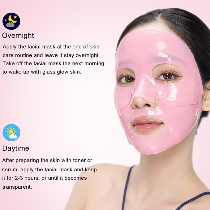 Salmon DNA PDRN Collagen Jelly Gel Mask, Overnight Face Mask, Hydrogel Mask - Image 5