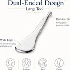 2-in-1 Dual-Ended Acupressure Massage Tool, Stainless Steel Gua Sha Scraper & - Image 5