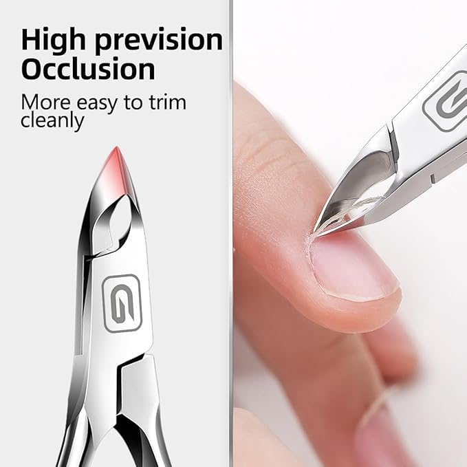 Cuticle Trimmer 3/4 Jaw Extremely Sharp Cuticle Nippers Scissors Stainless - Image 2