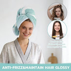 SUNLAND Microfiber Hair Towels Anti Frizz Hair Drying Towel Super Absorbent - Image 4