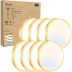 slochi 8PACK LED Flush Mount Ceiling Light Fixture, 3000K-4000K-6500K & 100W by CeilingLights