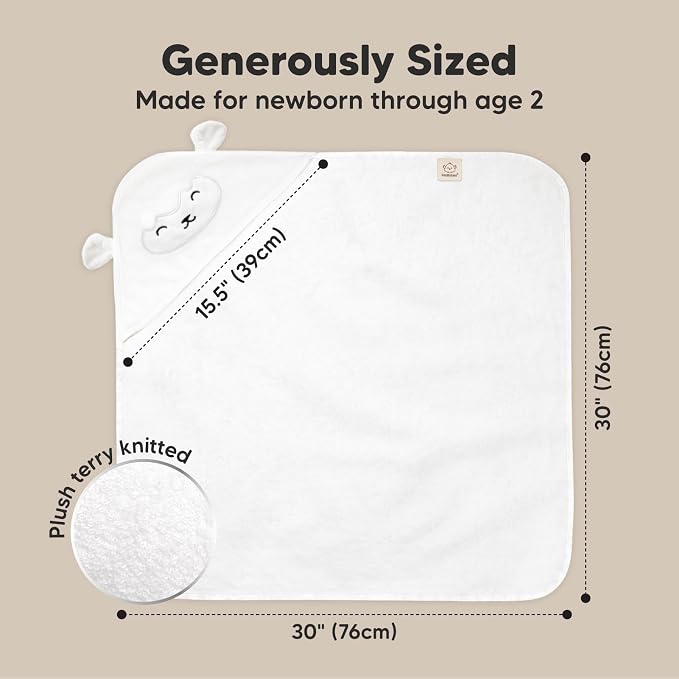 KeaBabies Hooded Baby Towel for Newborn - Image 4