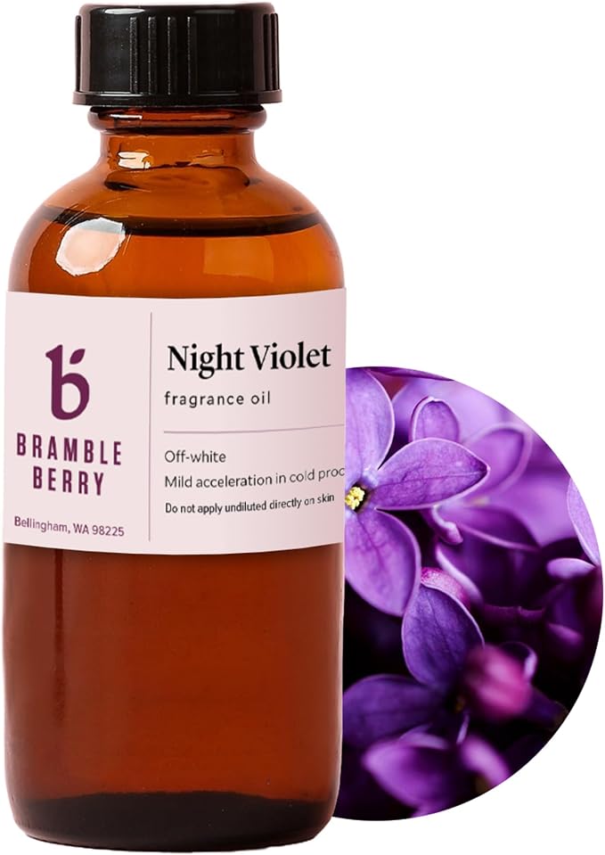 Bramble Berry Night Violet Fragrance Oil 2 oz | Dark Floral & Powdery Musk Scent by BrambleBerry