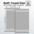 Infinitee Xclusives 100% Cotton Luxury Bath Towels Set of 2 - Image 3
