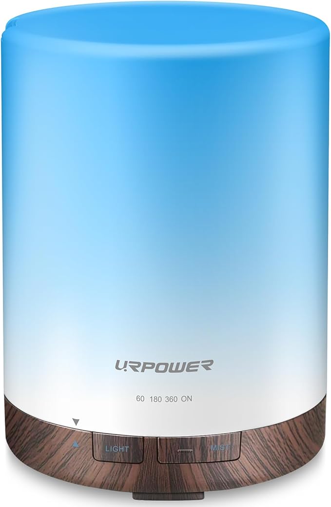 URPOWER 300ml Essential Oil Diffuser Ultrasonic Air Humidifier AUTO Shut Off by URPOWER