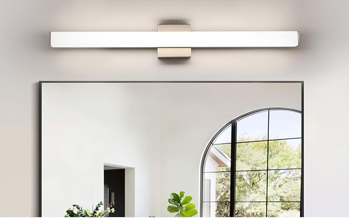 LED Bathroom Vanity Light Fixtures 31.5in Brushed Nickel, Dimmable24W 4000K by Enjoyyourhealthylife