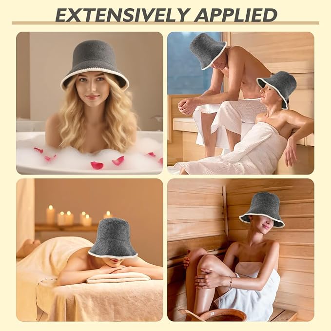 Wool Sauna Hat, Comfortable Soft Felt Wool Cap, Breathable Russian Banya Cap - Image 8