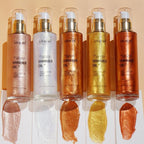 Liyalan Shimmer Body Oil Bronze Gold 5 Color Bronze 3.38 Fl Oz Face Glow Pearl - Image 6