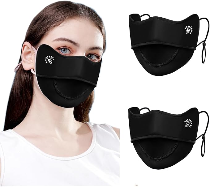 2Pcs UV Face Mask, Sun Masks for Women, Cooling Breathable Face Cover for by Unknown