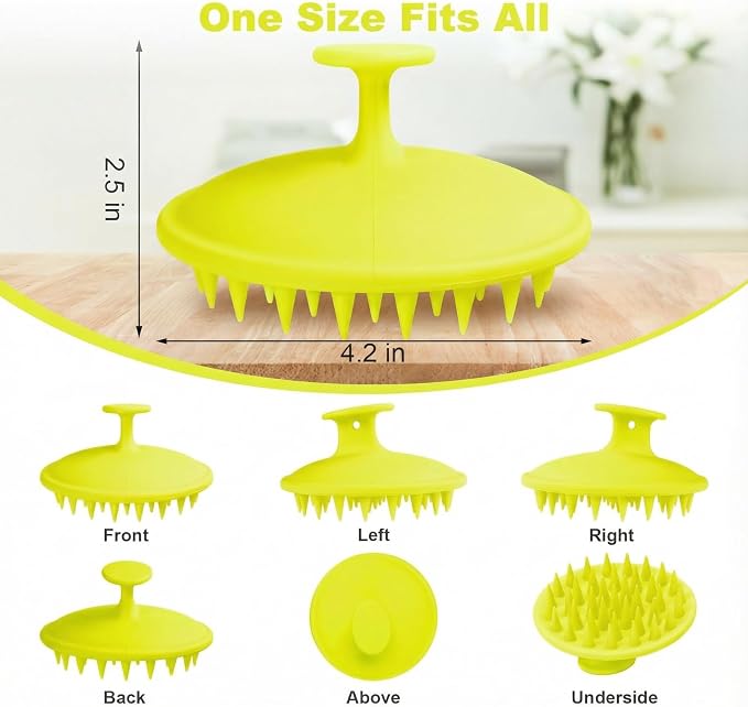 Silicone Scalp Massager Shampoo Brush, Scalp Brush - Image 2
