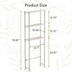 AmazerBath Over The Toilet Storage Bamboo, Bathroom Over Toilet Organizer Rack - Image 2