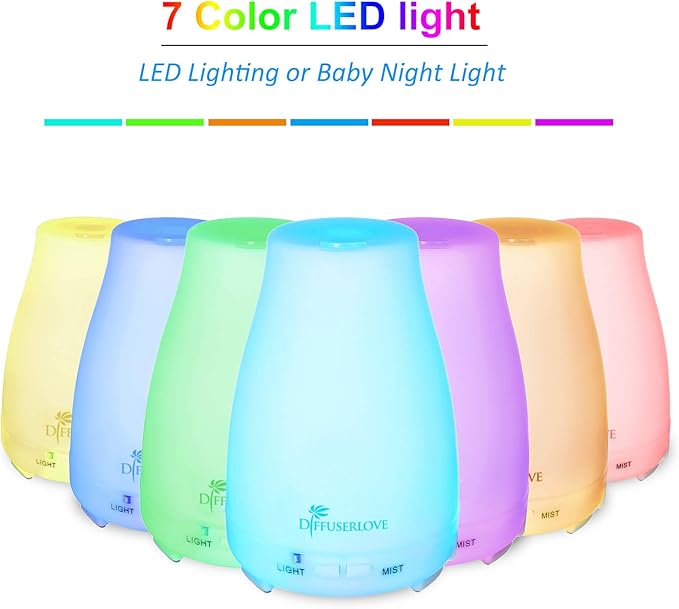 Diffuserlove 2 Pack 200ml Essential Oil Diffuser Ultrasonic Aromatherapy - Image 2