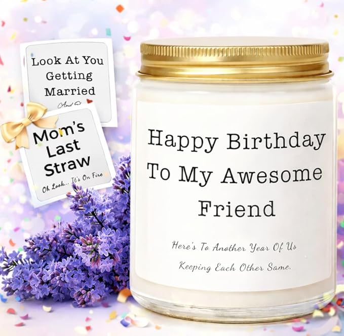 Birthday Gifts for Women, Unique Friendship Birthday Gifts, Funny Candles Gift by ScentedCandles