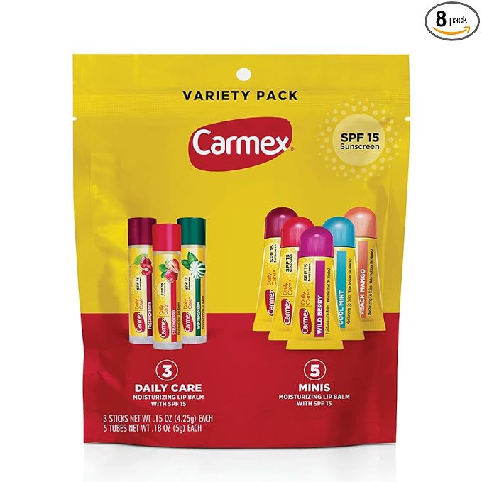 Carmex Daily Care and Daily Care Minis Moisturizing Lip Balm Pack, SPF 15 by Carmex