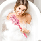 Back Scrubber for Shower, Qewro Loofah on a Stick as Shower Brush Exfoliating - Image 5