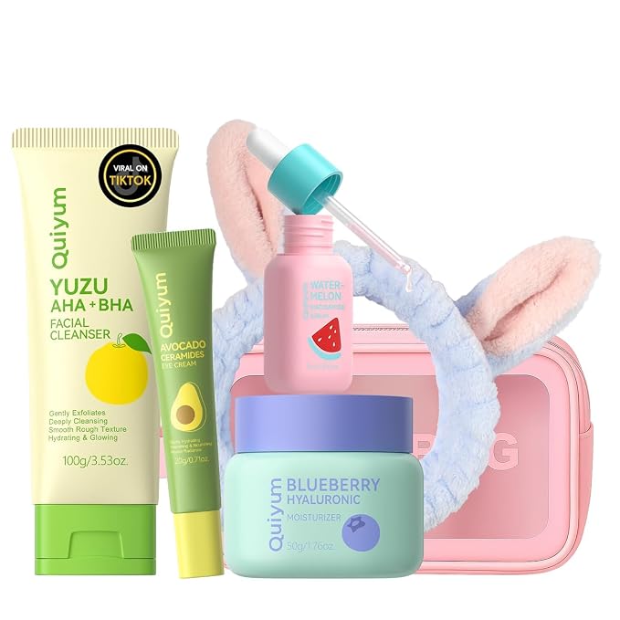 QUIYUM Skin Care Set, Fruit Women Birthday Christmas Beauty Gift Sets, Skin by Quiyum