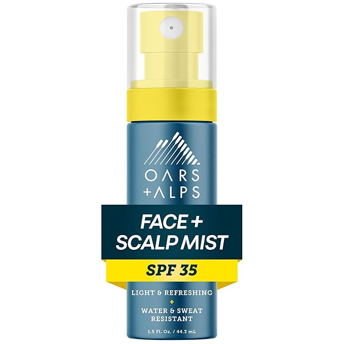 Oars + Alps Face & Scalp Sunscreen Spray Mist, SPF 35 Facial & Hair Sunscreen by OarsAlps
