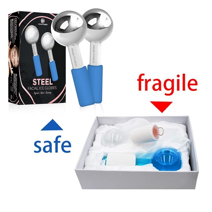 Ice Globes for Facials | Unbreakable Steel Cooling Roller | Cryo Sticks for - Image 7