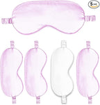 Sleep Masks 5PACK Silk Eyes Cover Satin Eye Mask Silky Blackout Soft Blindfold by WJingYiJia