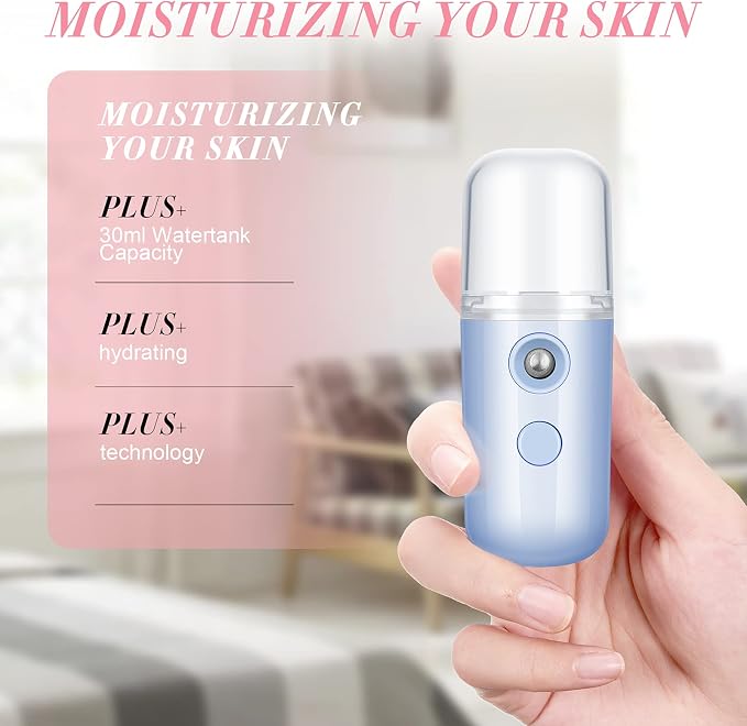 Honoson 2 Pack Nano Facial Mister Spray Bottle Handheld Humidifier Portable - Image 4