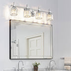 SOLFART Crystal 4 Lights Bathroom Lights Over Mirror Bathroom Lighting Fixtures - Image 4